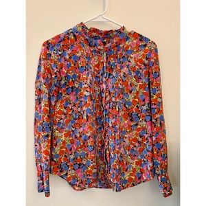 J. Crew Multicolor Silk Blouse